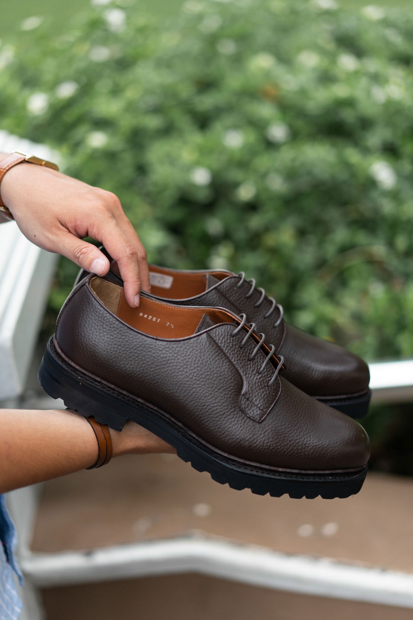 Leather Men Shoes 8425 T
